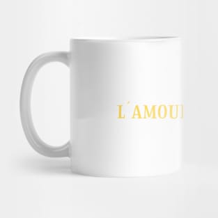 L´Amour Est Mort 2, mustard Mug